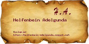 Helfenbein Adelgunda névjegykártya